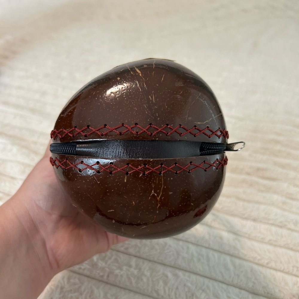 Handcrafted Real Coconut Shell Bag - Picture 3 of 5